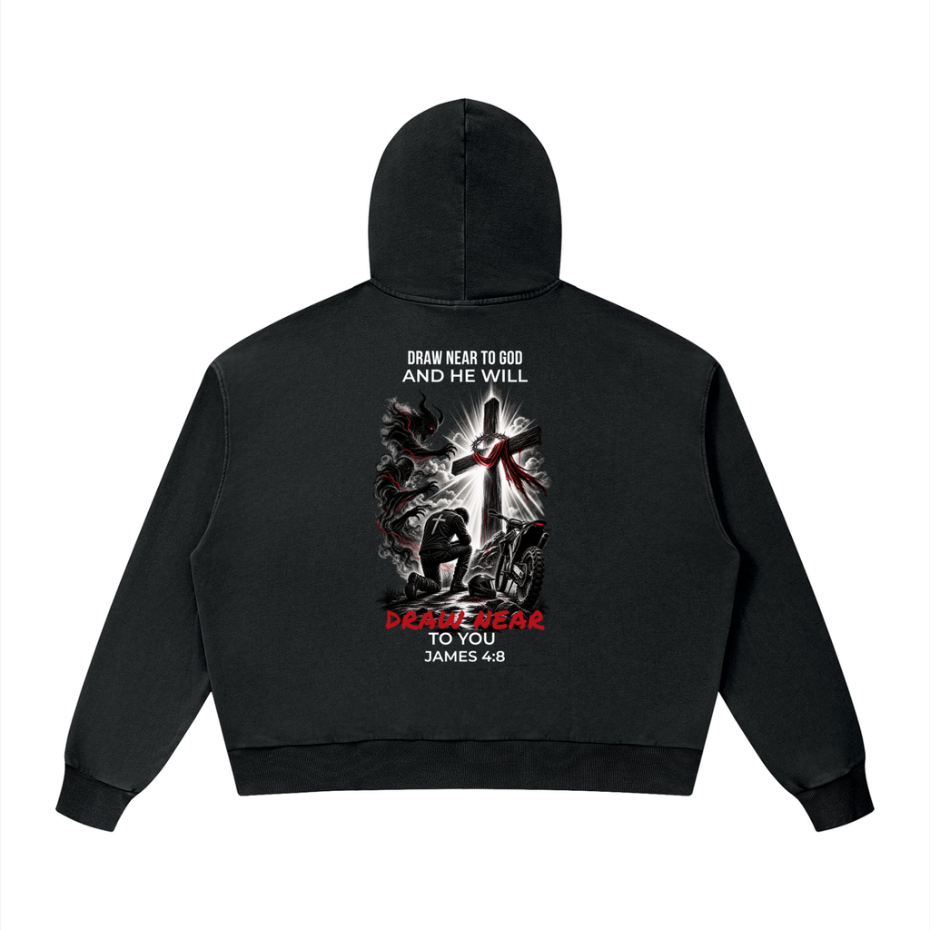 Unisex Mineral Wash Boxy Hoodie